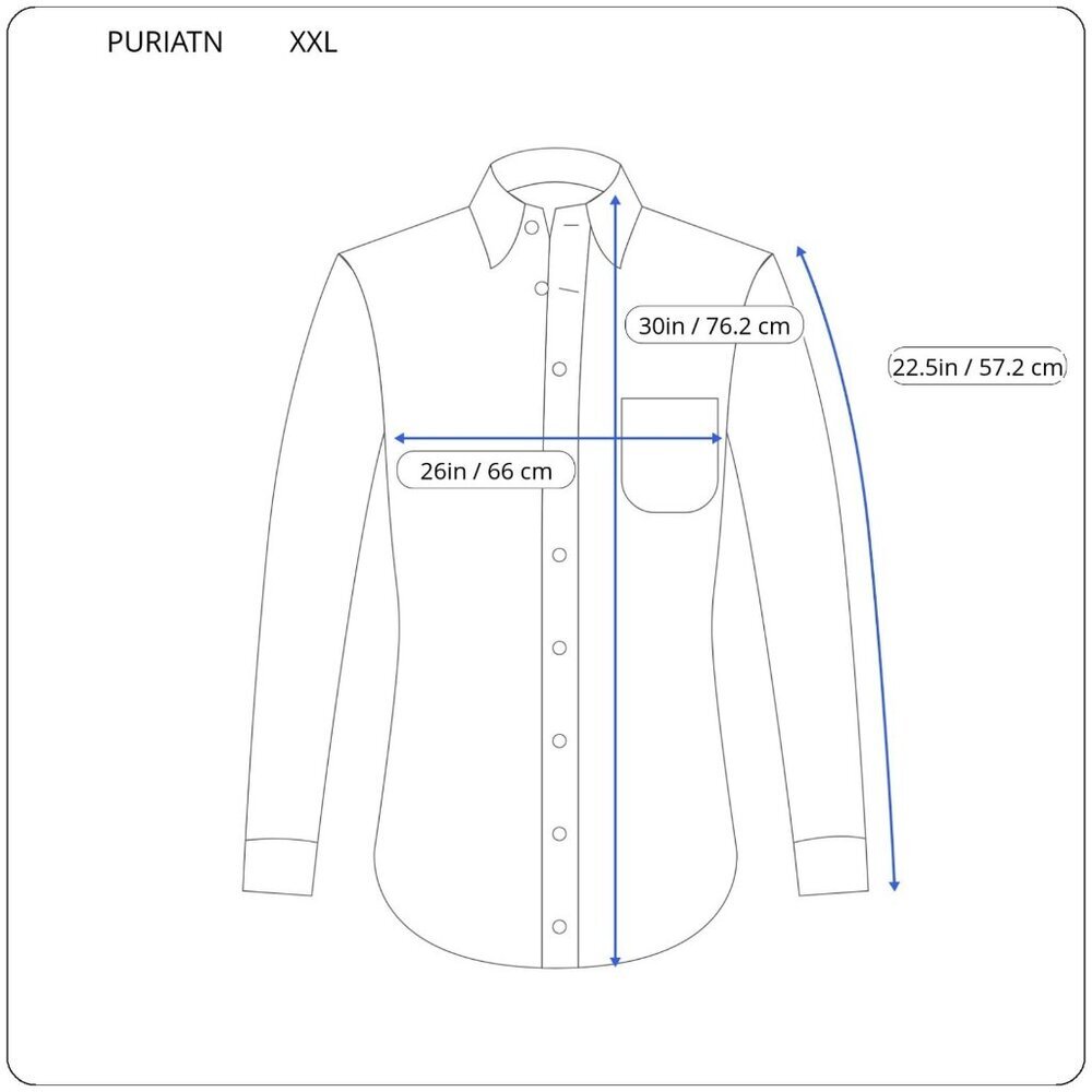 Puritan Mens Shirt XXL Long Sleeve Green Plaid Collar Pocket Button Up PLA45E - Picture 2 of 9